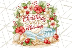 Tropical Christmas Beach Signs PNG, Christmas Quotes, Beach Product Image 5