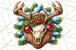 Christmas Hunting Clipart Santa Deer PNG Product Image 5
