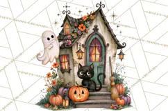 Vintage Halloween Scenes PNG, Halloween Magic Clipart Product Image 5