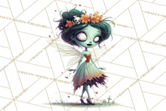 Cute Halloween Zombie Clipart PNG Product Image 4