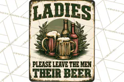 Vintage Man Cave Funny Clipart, Beer Png, Hunting, Bar Sign Product Image 5