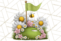 Whimsical Country Club Golf Clipart Argyle PNG Product Image 4