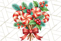 Candy Cane Lane Vintage Christmas Accents Clipart Product Image 4