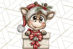 Jungle Christmas Clipart, Christmas Jungle Animals PNG Product Image 5