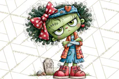 Zombie Hollow Cute Zombie Halloween Clipart PNG Product Image 5