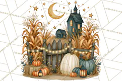 Vintage Halloween Places PNG, Halloween Magic Clipart Product Image 5