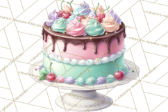 Cute Birthday Party Clipart PNG | Birthday Cake Graphics Product Image 4