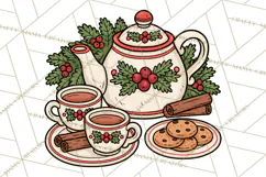 Cozy Christmas Clipart PNG, Cute Holiday Christmas Designs Product Image 5