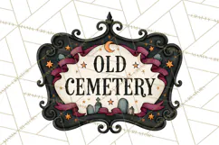 Vintage Halloween Signs PNG, Vintage Halloween Magic Clipart Product Image 5