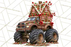 Christmas Monster Truck Clipart PNG Product Image 2