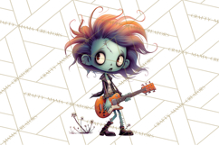 Cute Halloween Zombie Clipart PNG Product Image 5
