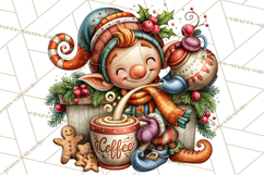 North Pole Coffee Christmas Cafe PNG Clipart Product Image 2