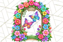 Colorful Butterfly Inspirational Clipart PNG, Floral Png Product Image 2