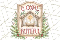 Religious Christmas Sign Clipart PNG | Nativity Designs Product Image 2
