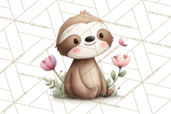 Whimsical Watercolor Woodland Animal Clipart PNG Product Image 5