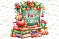 Christmas Teacher Chalkboard Quote PNG Product Image 2