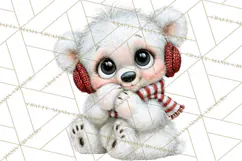 Peppermint Pals Christmas Animal Clipart PNG, Cute Candy Product Image 2