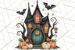Vintage Halloween Places PNG, Halloween Magic Clipart Product Image 2