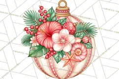 Tropical Christmas Beach Clipart PNG, Christmas Beach Decor Product Image 2