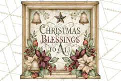 Christian Farmhouse Christmas Signs PNG Product Image 3