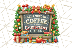Christmas Teacher Chalkboard Quote PNG Product Image 3