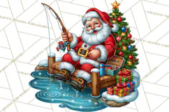 Christmas Fishing Clipart PNG Product Image 4
