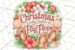 Tropical Christmas Beach Signs PNG, Christmas Quotes, Beach Product Image 3