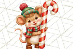 Candy Cane Lane Vintage Christmas Characters Clipart Product Image 3
