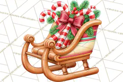 Candy Cane Lane Vintage Christmas Accents Clipart Product Image 3