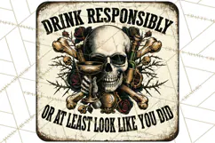 Dark Humor Vintage Metal Signs Clipart Product Image 3