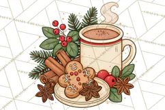 Cozy Christmas Clipart PNG, Cute Holiday Christmas Designs Product Image 4