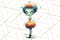 Cute Halloween Zombie Clipart PNG Product Image 3