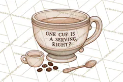 Sarcastic Coffee Clipart, Funny Coffee PNG Product Image 4
