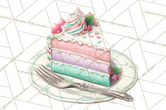 Cute Birthday Party Clipart PNG | Birthday Cake Graphics Product Image 3