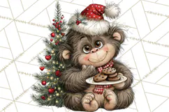 Jungle Christmas Clipart, Christmas Jungle Animals PNG Product Image 4