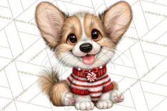 Peppermint Pals Christmas Animal Clipart PNG, Cute Candy Product Image 4