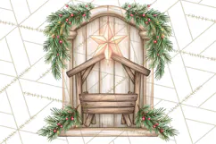 Religious Christmas Sign Clipart PNG | Nativity Designs Product Image 4