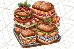 Christmas Pretzel Bakery Clipart PNG Food Elements Product Image 4