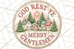 Religious Christmas Nativity Round Sign Clipart PNG Product Image 4