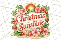 Tropical Christmas Beach Signs PNG, Christmas Quotes, Beach Product Image 4