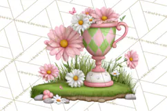 Whimsical Country Club Golf Clipart Argyle PNG Product Image 3