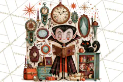 Vintage Halloween Scenes PNG, Halloween Magic Clipart Product Image 4