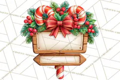 Candy Cane Lane Vintage Christmas Accents Clipart Product Image 5