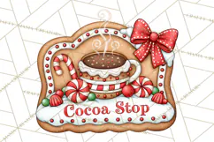 Gingerbread Christmas Signs PNG, Cute Christmas Sayings Product Image 5