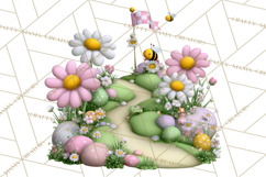 Whimsical Country Club Golf Clipart Argyle PNG Product Image 4