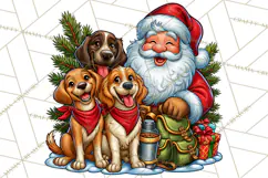 Christmas Hunting Clipart Santa Deer PNG Product Image 2