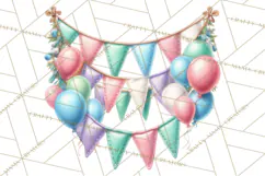 Cute Birthday Party Clipart PNG | Birthday Cake Graphics Product Image 4