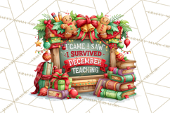Christmas Teacher Chalkboard Quote PNG Product Image 5