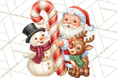 Candy Cane Lane Vintage Christmas Characters Clipart Product Image 5