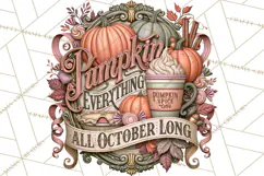 Retro Halloween Sign Clipart PNG Product Image 5